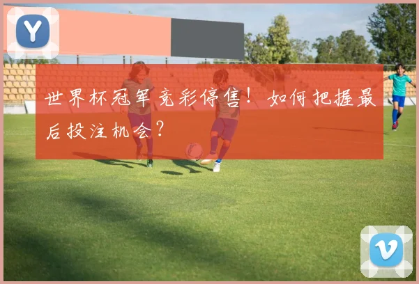 世界杯冠军竞彩停售！如何把握最后投注机会？